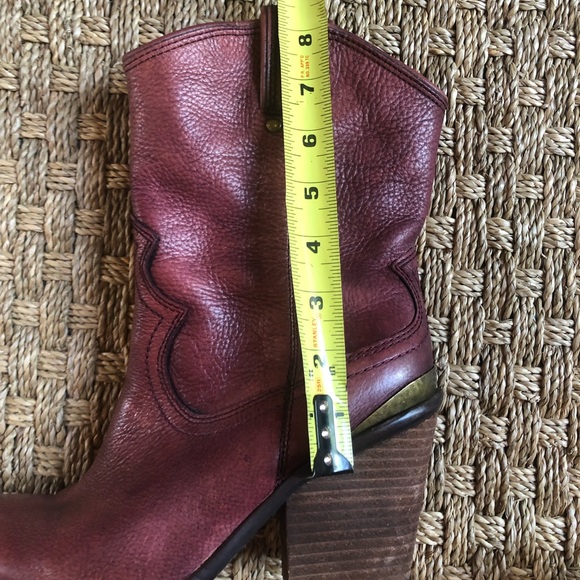 Lucky Brand Red Leather Boots sz 6 1/2 - Picture 3 of 4